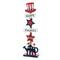 Glitzhome&#xAE; 35.7&#x22; Patriotic Americana Wooden Top Hat Porch Sign